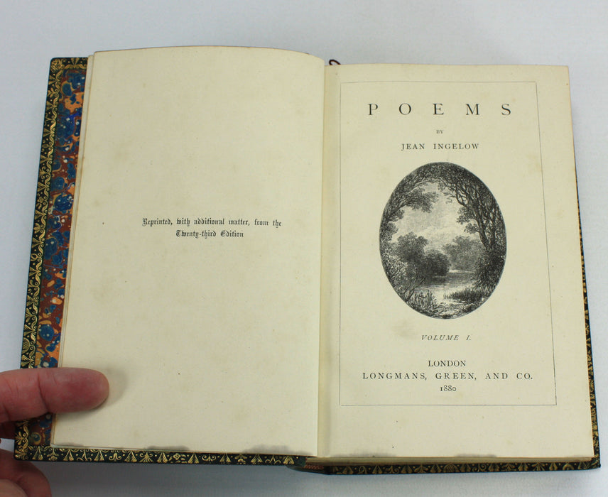 Poems by Jean Ingelow, 2 Volumes bound as one, 1880