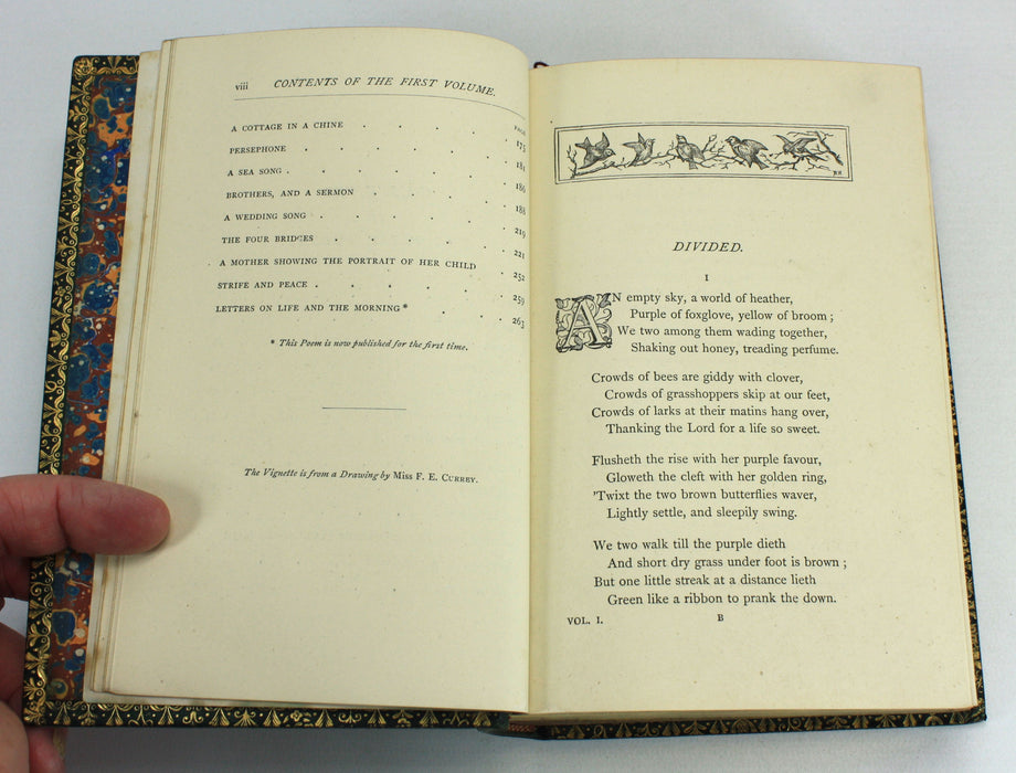 Poems by Jean Ingelow, 2 Volumes bound as one, 1880