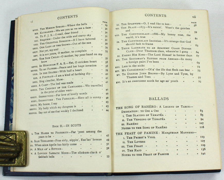 Poems by Robert Louis Stevenson, including Underwoods, Ballads, Songs of Travel, 1918 & A Child's Garden of Verses, 1914. Bickers Binding.