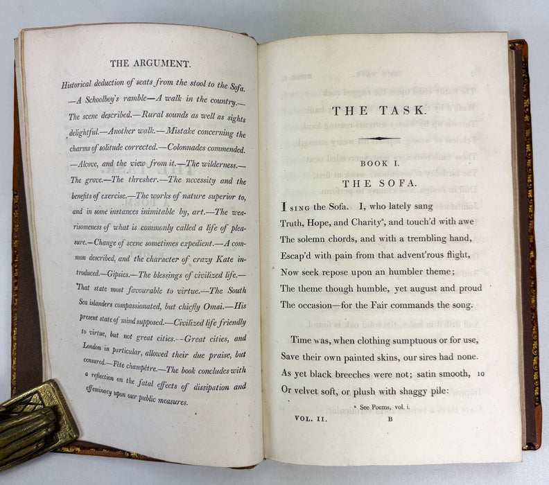 Poems by William Cowper, of the Inner Temple, Esq.; In Two Volumes, J. Johnson, 1808, In Clamshell Box
