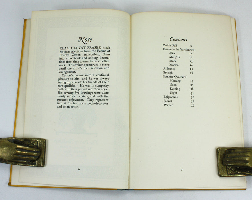 Poems from the Works of Charles Cotton. Newly Decorated by Claude Lovat Fraser, 1922