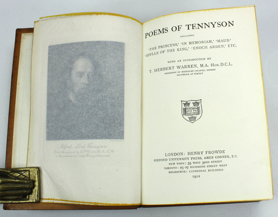 Poems of Tennyson, T. Herbert Warren, Henry Frowde, Oxford University Press, 1912