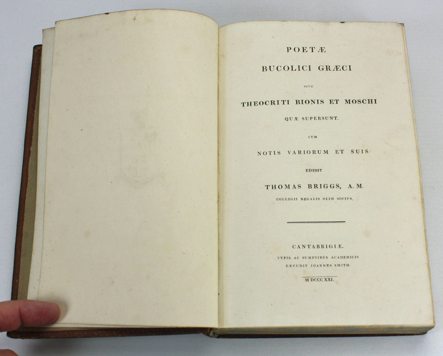 Poetae Bucolici Graeci sive Theocriti Bionis et Moschi, Thomas Briggs, 1821