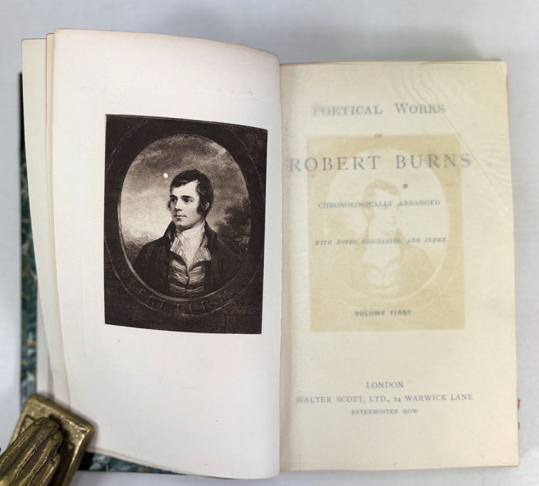 Poetical Works of Robert Burns, Published by Walter Scott, 3 Volume prize presentation set