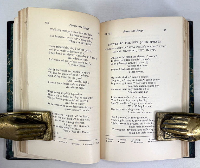 Poetical Works of Robert Burns, Published by Walter Scott, 3 Volume prize presentation set