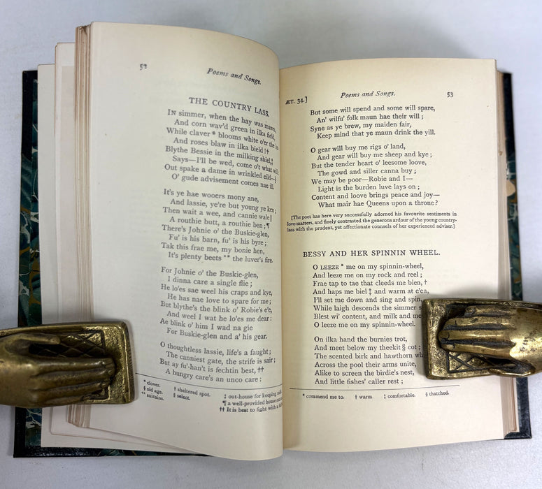 Poetical Works of Robert Burns, Published by Walter Scott, 3 Volume prize presentation set