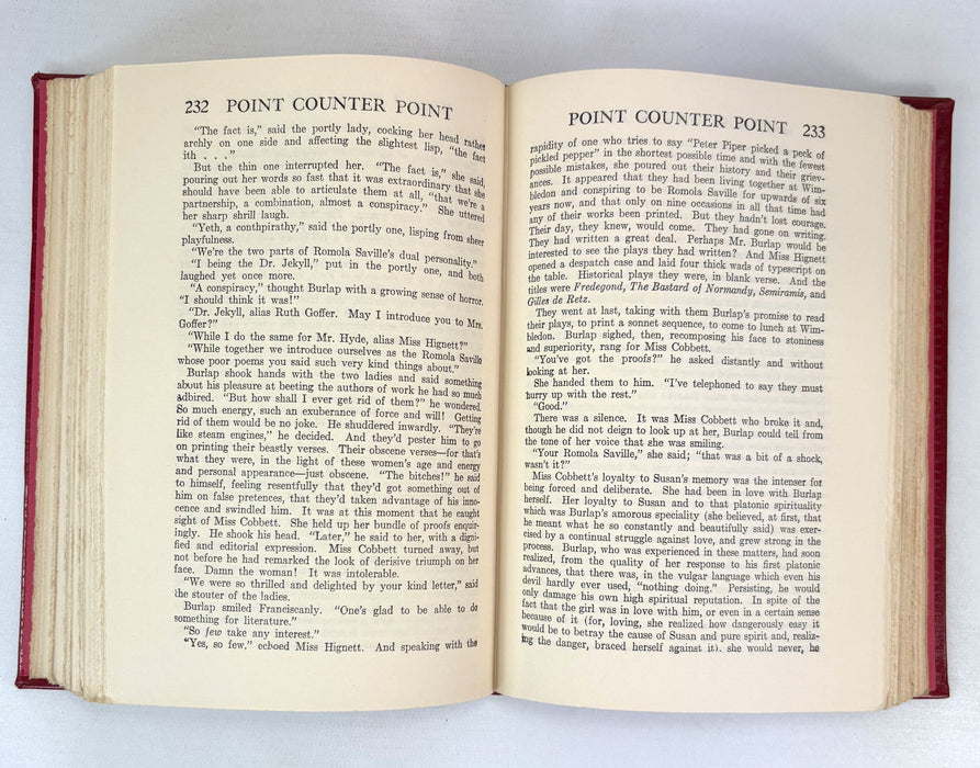 Point Counter Point, Aldous Huxley, Garden City Publishing, New York, 1940