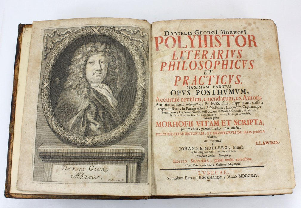 Polyhistor Literarius Philosophicus et Practicus, Danielis Georg Morhof, 1714