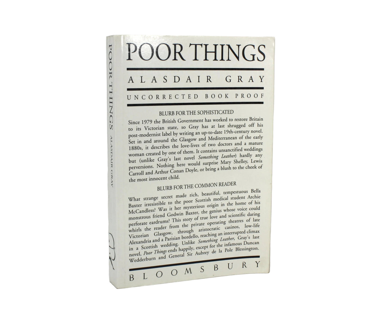 Poor Things Paperback Poor Things, by Alasdair Gray; Uncorrected Signed Book Proof, 1992 Pro ...