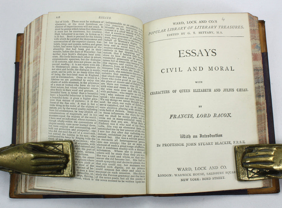 Popular Library of Literary Treasures; Decision of Character, Representative Men and English Traits, Essays on Love, Friendship, Heroism, Character, and Essays Civil and Moral