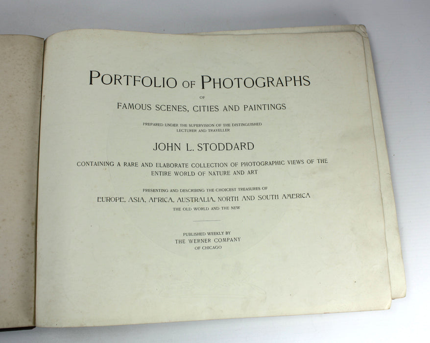 Portfolio of Photographs of Famous Cities, Scenes and Paintings, John L. Stoddard, Werner, c. 1890s