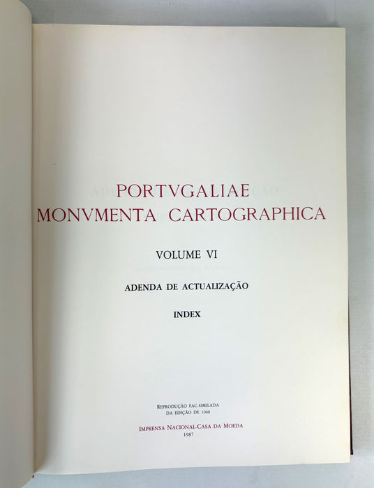 Portugaliae Monumenta Cartographica. By Armando Cortesão and Avelino Teixeira da Mota, 1987 - Portuguese maps from 1470-1620