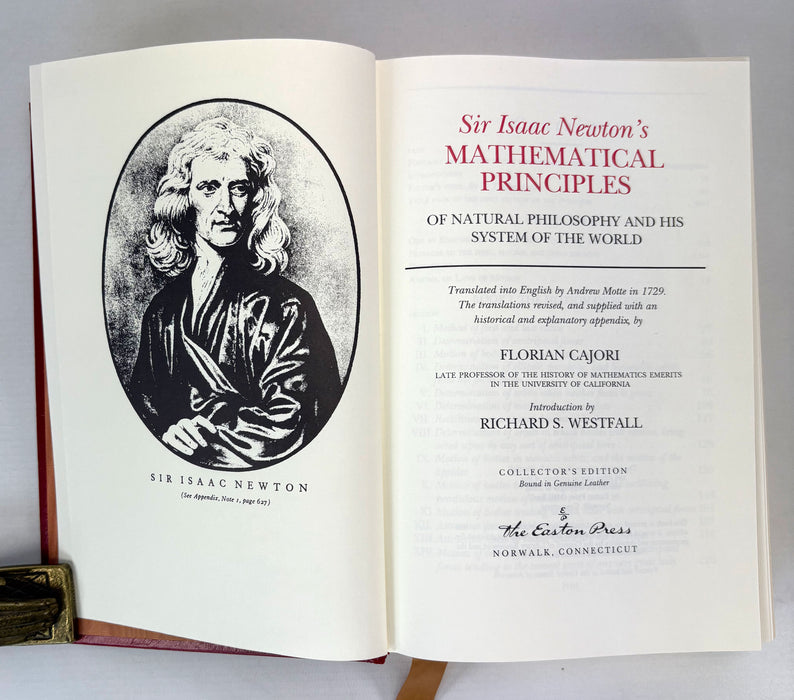 Principia Mathematica; Sir Isaac Newton's Mathematical Principles of Natural Philosophy and His System of the World; Motte's English Translation. Easton Press Collector's Edition, 2000
