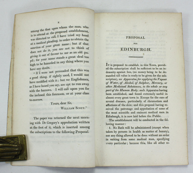 Proposal for Establishing in Edinburgh, and other Towns, a Newly Improved Apparatus, for the Application of The Vapour of Water, Sulphur, and Other Medical Substances, William Scott, 1820