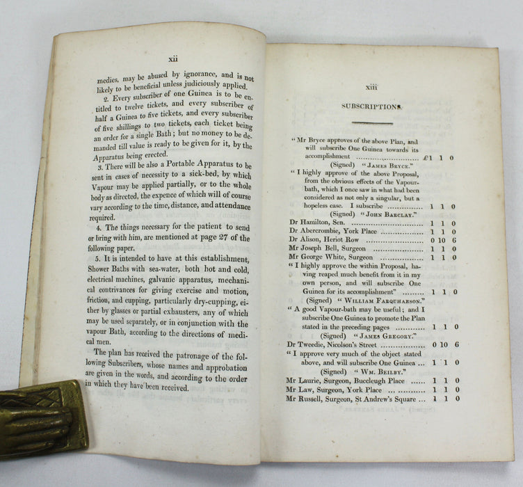 Proposal for Establishing in Edinburgh, and other Towns, a Newly Improved Apparatus, for the Application of The Vapour of Water, Sulphur, and Other Medical Substances, William Scott, 1820