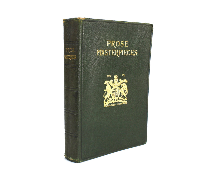 Prose Masterpieces from Modern Essayists, 1920, Sherborne Presentation copy