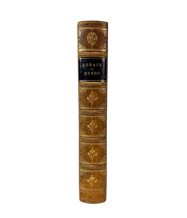Q. Horatii Flacci Opera Illustrated from Antique Gems by C.W. King, Text by H.A.J. Munro, 1869. Prize binding attested by G. G. Ramsay