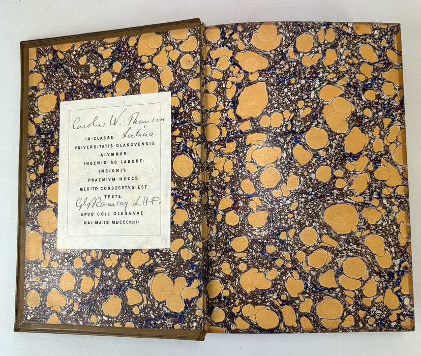 Q. Horatii Flacci Opera Illustrated from Antique Gems by C.W. King, Text by H.A.J. Munro, 1869. Prize binding attested by G. G. Ramsay