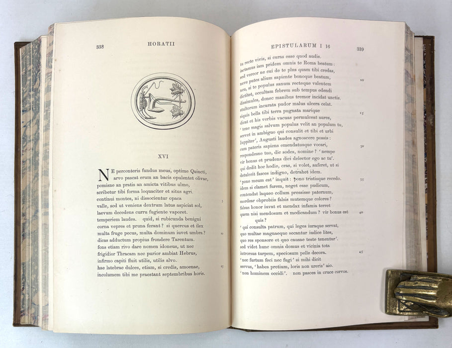 Q. Horatii Flacci Opera Illustrated from Antique Gems by C.W. King, Text by H.A.J. Munro, 1869. Prize binding attested by G. G. Ramsay