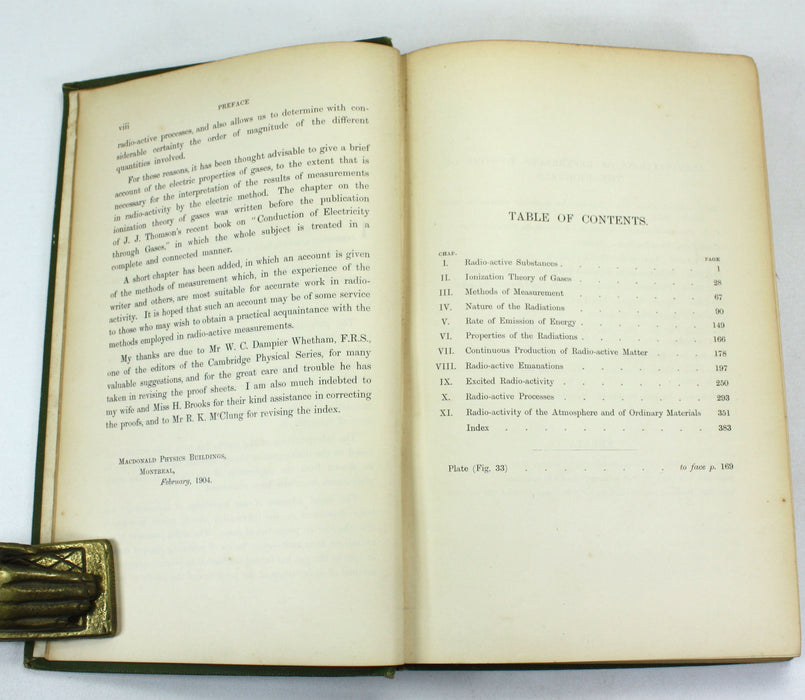 Radio-Activity, Ernest Rutherford, Cambridge, First edition, 1904