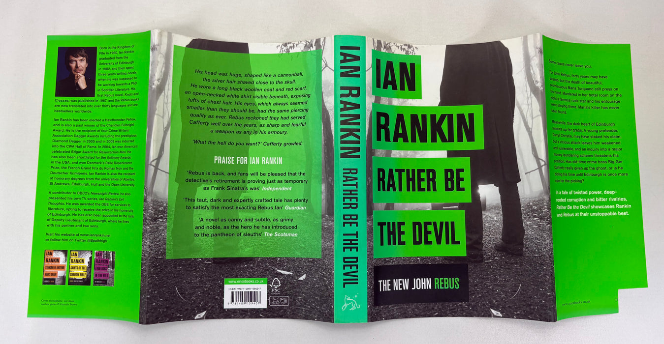 Rather Be The Devil, Ian Rankin, 2016, Signed, Lined and Doodled
