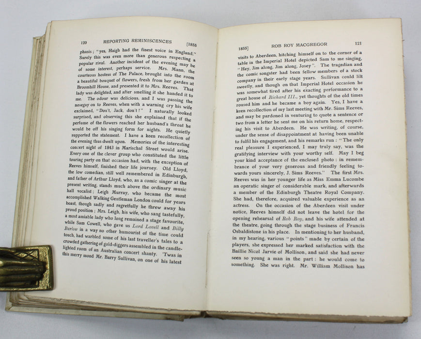 Reporting Reminiscences, William Carnie, Subscribers edition, Author inscribed, Aberdeen University Press, 1902
