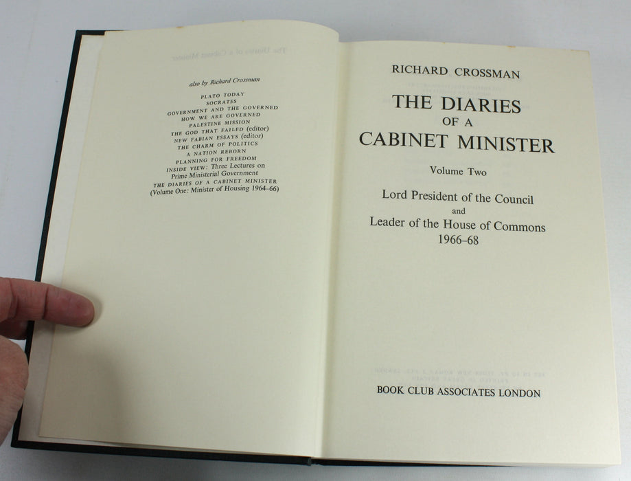 Richard Crossman; The Diaries of a Cabinet Minister, 2 Volumes, 1976-1977