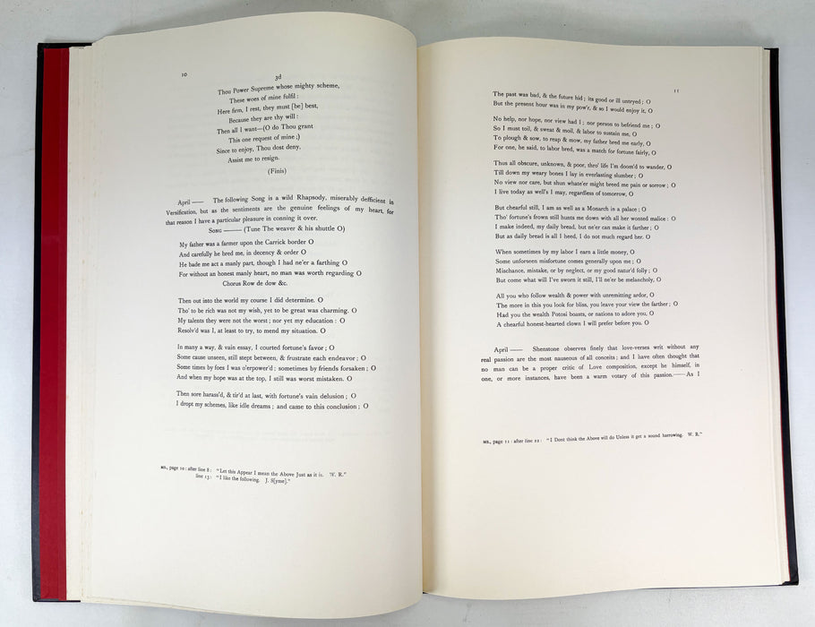 Robert Burns's Commonplace Book 1783-1785; Reproduced in Facsimile from the Poet's Manuscript with Transcript, Centaur Press, 1965