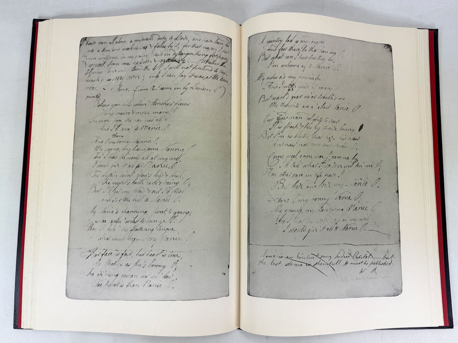Robert Burns's Commonplace Book 1783-1785; Reproduced in Facsimile from the Poet's Manuscript with Transcript, Centaur Press, 1965