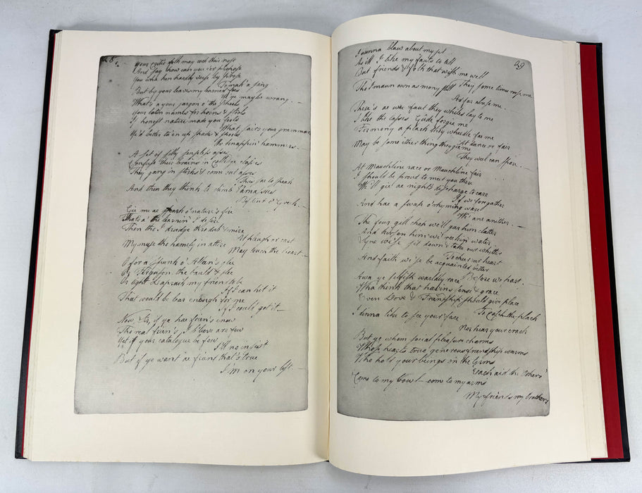 Robert Burns's Commonplace Book 1783-1785; Reproduced in Facsimile from the Poet's Manuscript with Transcript, Centaur Press, 1965