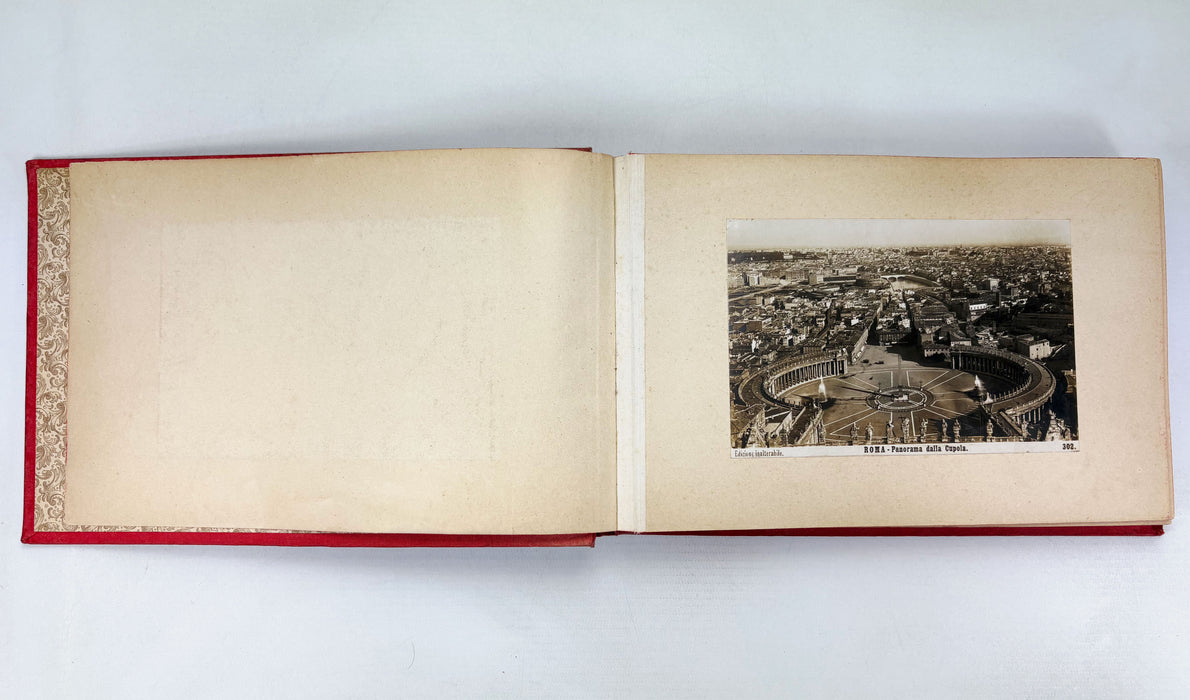 Roma - Vintage Italian Souvenir Photo Album c. 1900, with 50 images. Grand Tour album from Rome.