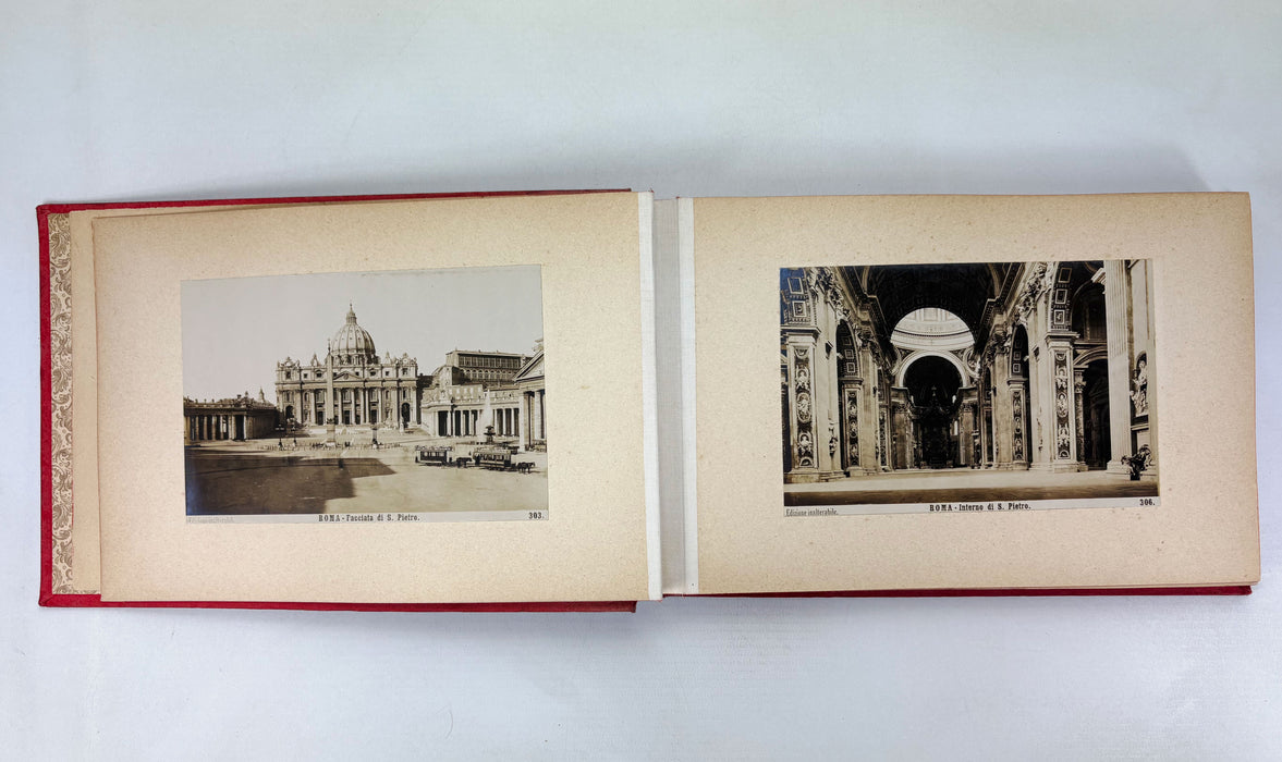 Roma - Vintage Italian Souvenir Photo Album c. 1900, with 50 images. Grand Tour album from Rome.
