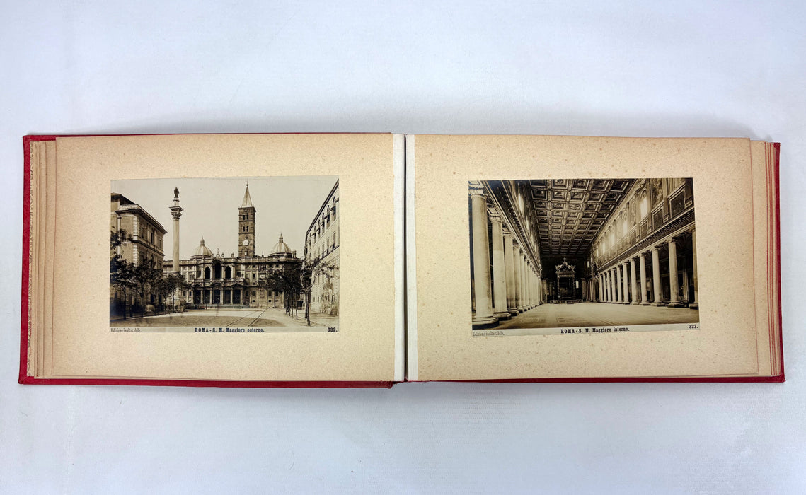Roma - Vintage Italian Souvenir Photo Album c. 1900, with 50 images. Grand Tour album from Rome.
