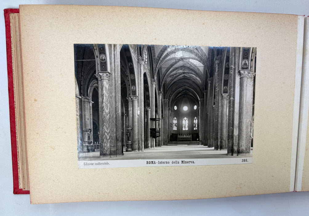 Roma - Vintage Italian Souvenir Photo Album c. 1900, with 50 images. Grand Tour album from Rome.