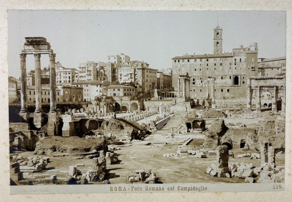 Roma - Vintage Italian Souvenir Photo Album c. 1900, with 50 images. Grand Tour album from Rome.