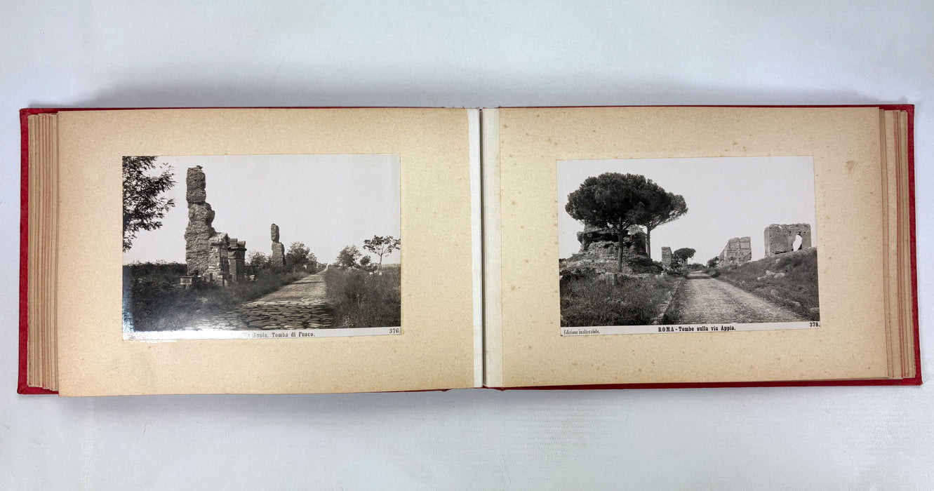 Roma - Vintage Italian Souvenir Photo Album c. 1900, with 50 images. Grand Tour album from Rome.