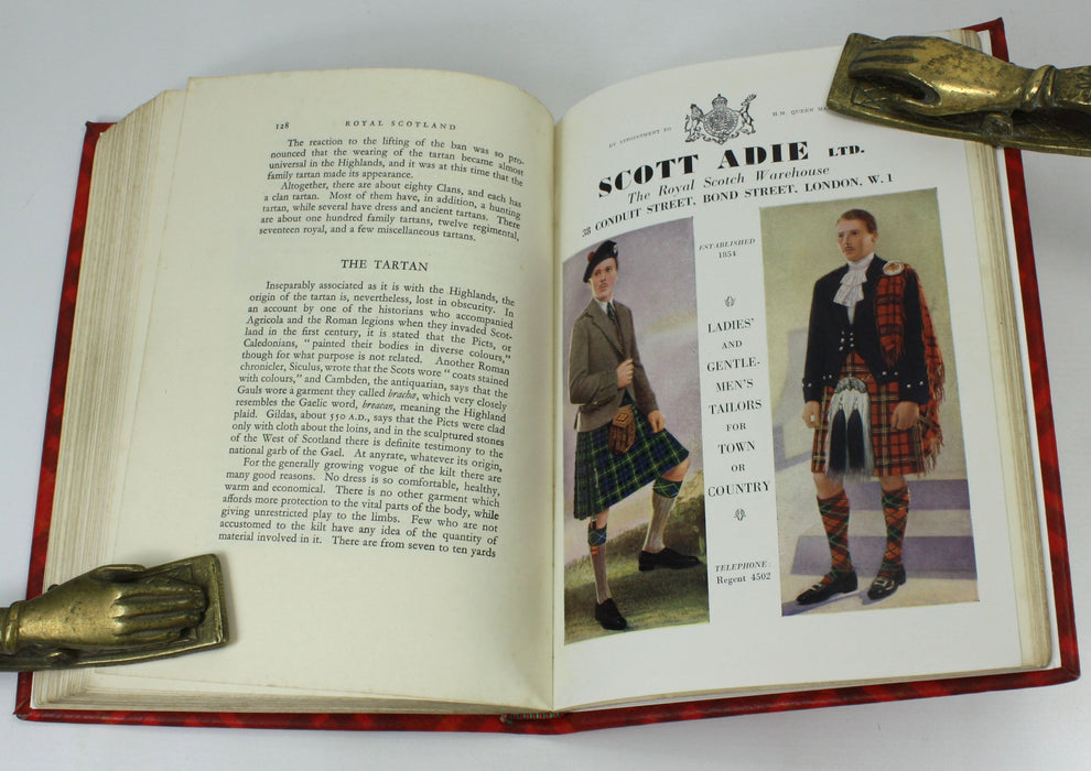 Royal Scotland, by John Ross, 1937; Custom tartan leather binding