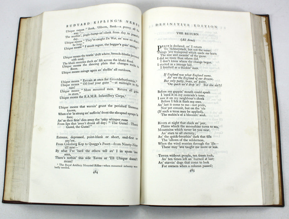 Rudyard Kipling's Verse; Definitive Edition, Hodder and Stoughton, 1940