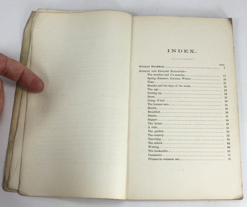 Russian and English Phrase Book, Agapius Honcharenko, 1868. Русско-английский разговорник