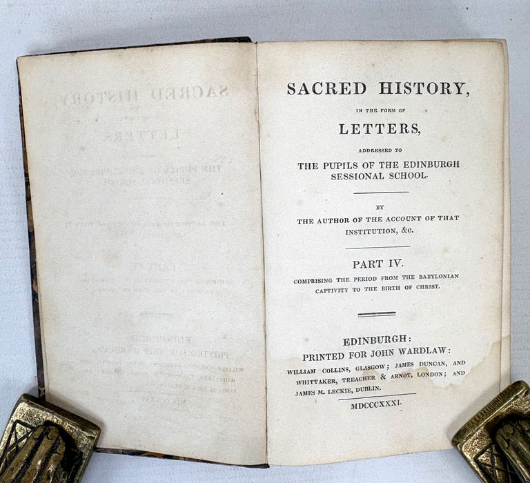 Sacred History in the form of Letters addressed to the Pupils of Edinburgh Sessional School, 1830-1835