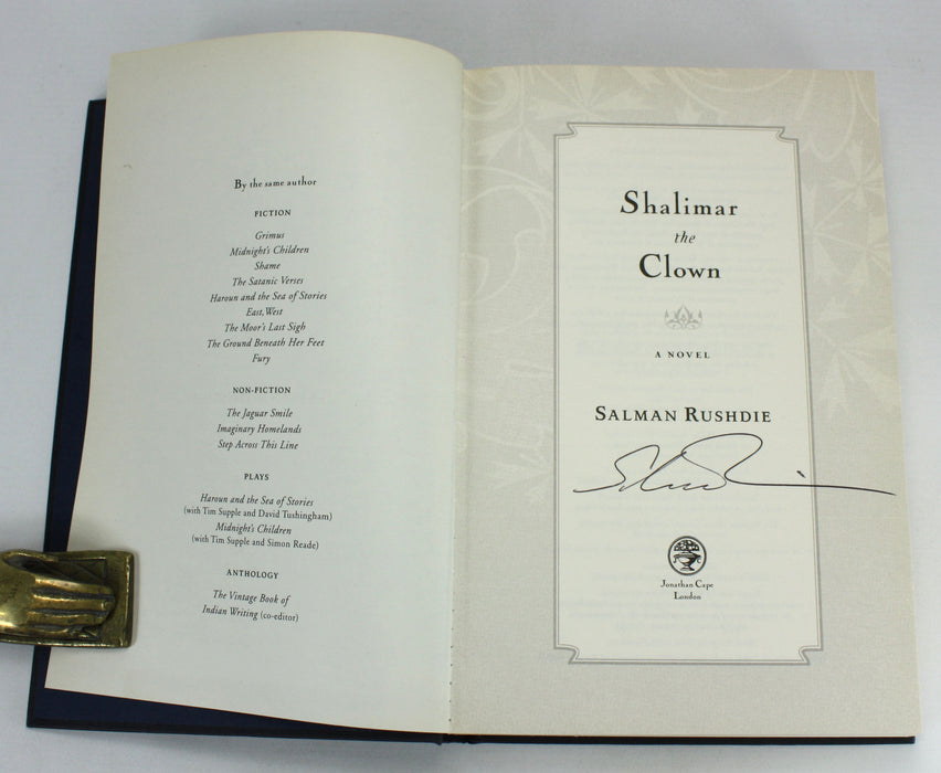 Salman Rushdie; Signed first edition, Shalimar the Clown, 2005