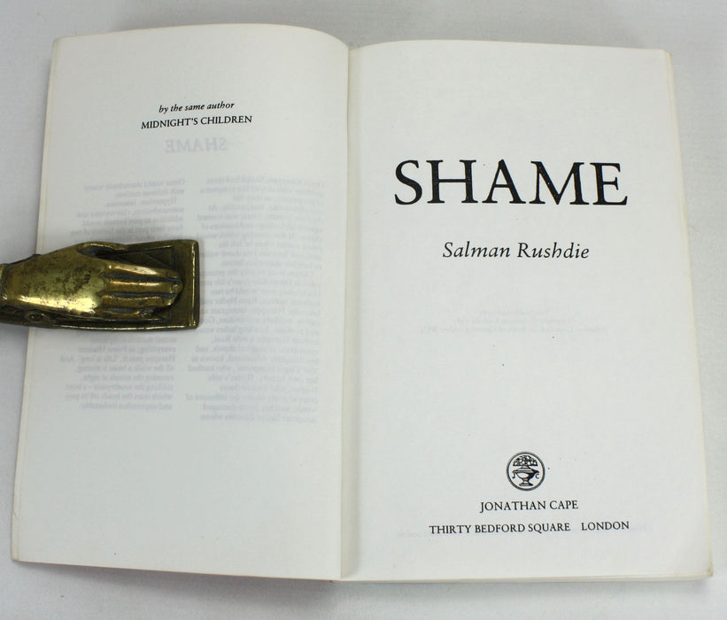 Salman Rushdie; Uncorrected Proof, Shame, 1983