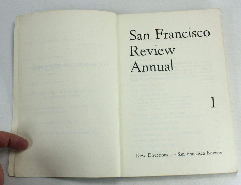 San Francisco Review Annual, No. 1, 1963