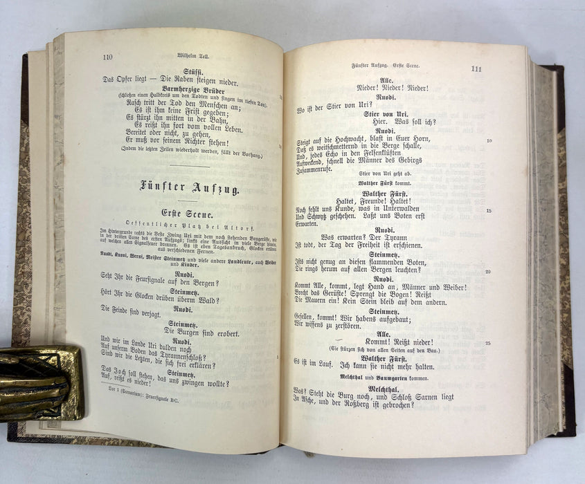 Schillers Werke, Textrevision von Heinrich Kurz, Leipzig, with 1886 autograph inscription by Mabell, Countess of Airlie