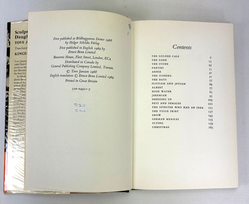 Sculptor's Daughter, Tove Jansson, first English translation, 1969