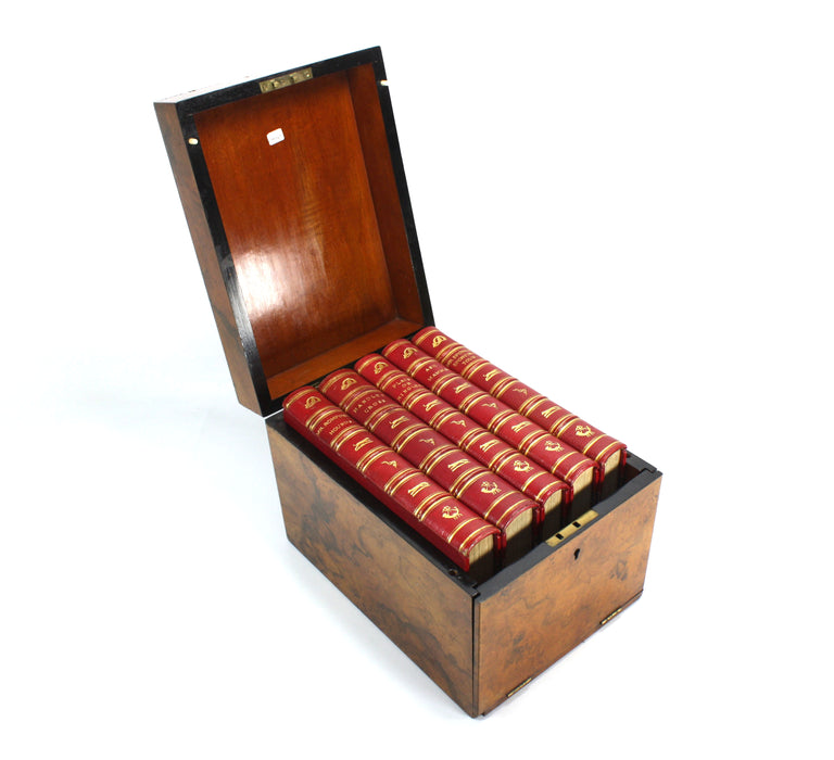 Set of 5 Jorrocks novels by R. S. Surtees, c.1870, housed in Walnut presentation case