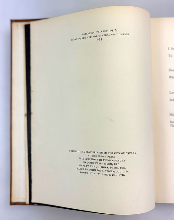 Seven Pillars of Wisdom, T.E. Lawrence, 1935 first General Circulation edition, 1st impression, Jonathan Cape