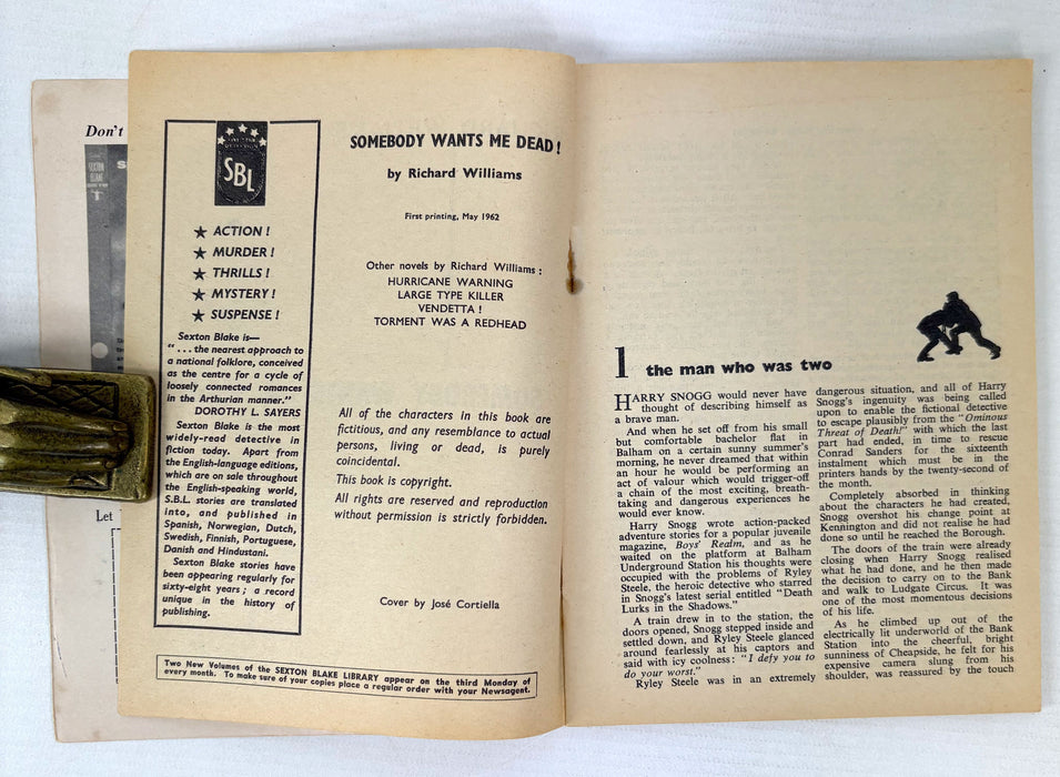 Sexton Blake Library; Assignment in Beirut, Lovely But Lethal!, and Somebody Wants Me Dead! 1956-1962