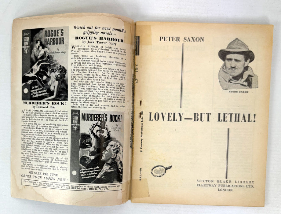 Sexton Blake Library; Assignment in Beirut, Lovely But Lethal!, and Somebody Wants Me Dead! 1956-1962