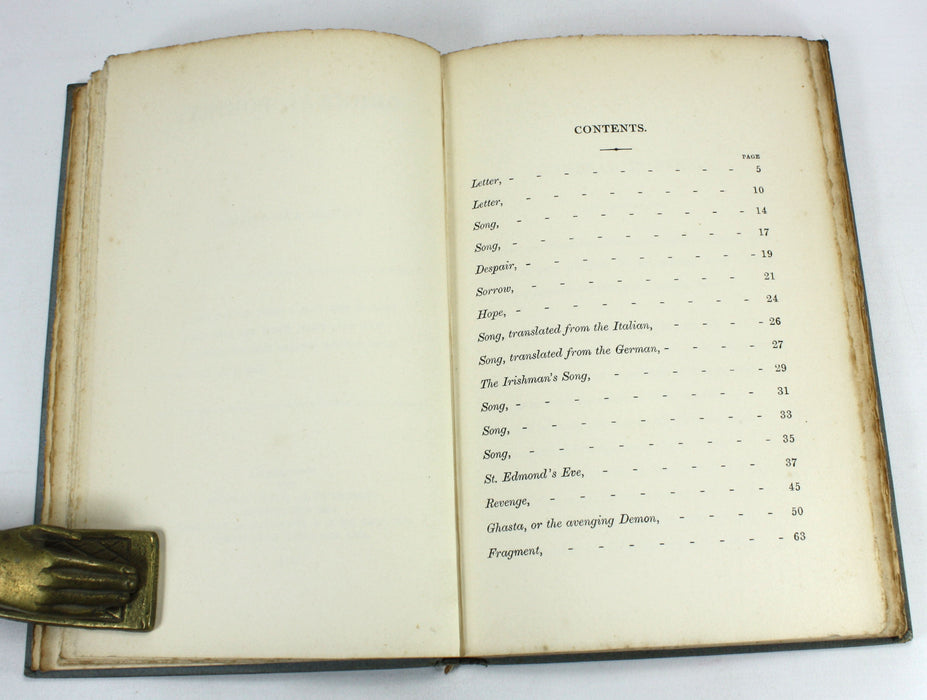 Original Poetry by Victor & Cazire, (Percy Bysshe Shelley & Elizabeth Shelley). Edited by Richard Garnett, 1898